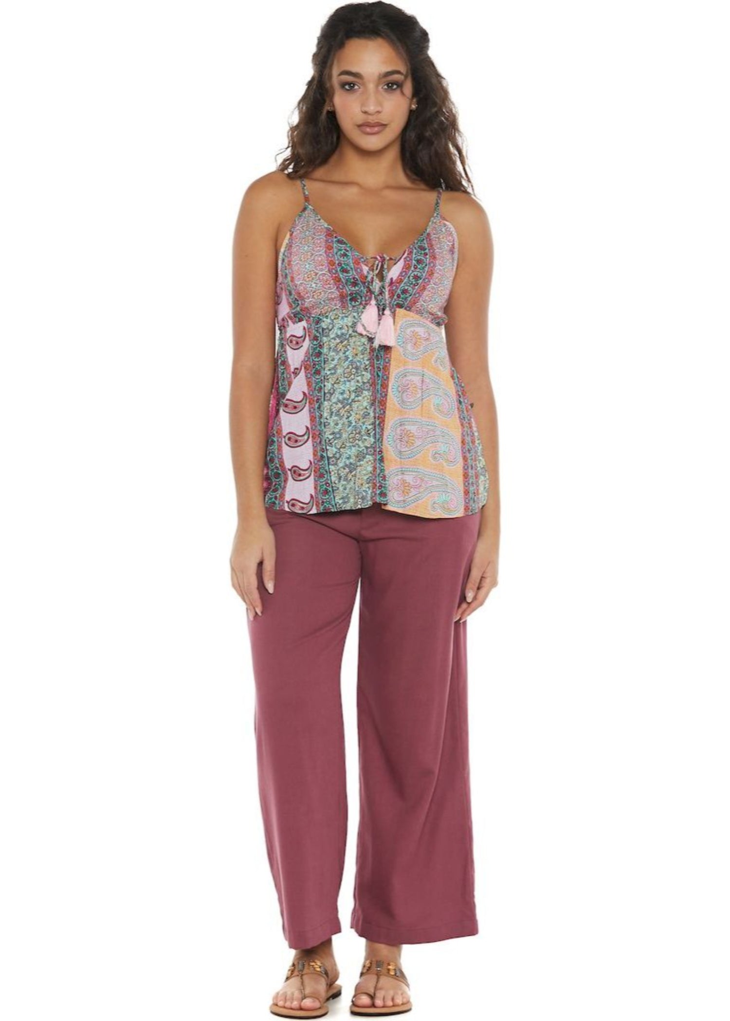 S24T301 - Top Musa Leaf Baba Design - Gipsy Fashion Wear 