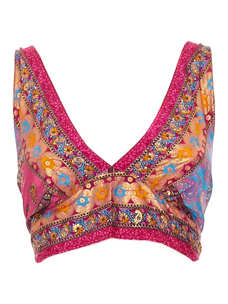 S24T307 - Top corto Dipladenia Beach Baba Design - Gipsy Fashion Wear 