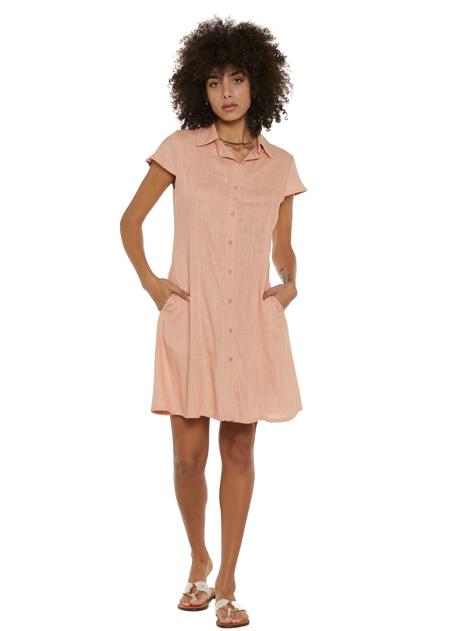 S25D08 - Vestito scamiciato Beach Vibes di Baba Design - Gipsy Fashion Wear 