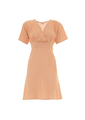 S25D100 - Vestito svasato Linen Lux di Baba Design - Gipsy Fashion Wear 