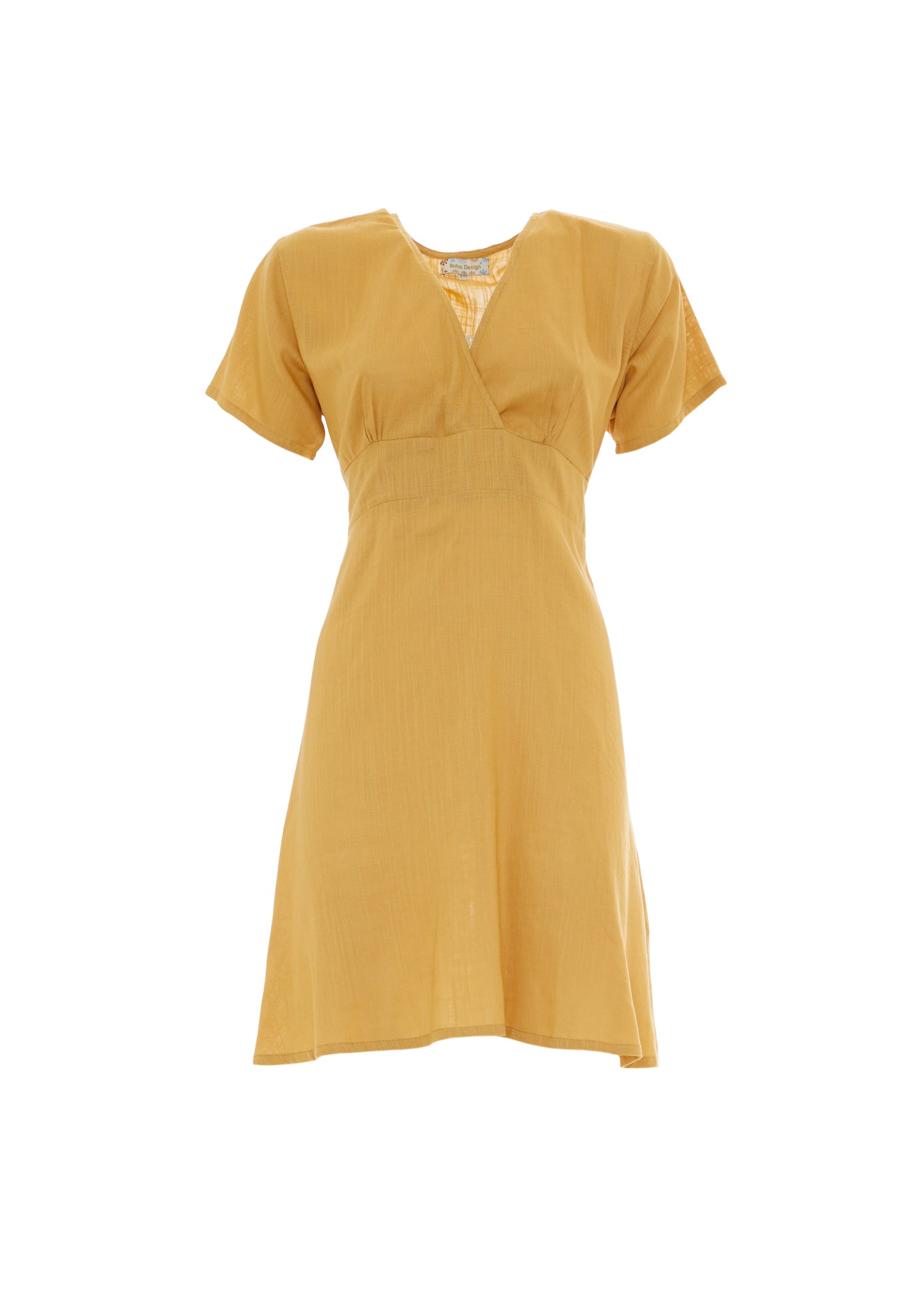 S25D100 - Vestito svasato Linen Lux di Baba Design - Gipsy Fashion Wear 