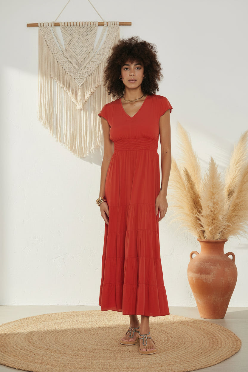 S25D105 - Vestito lungo Sunny Escape di Baba Design