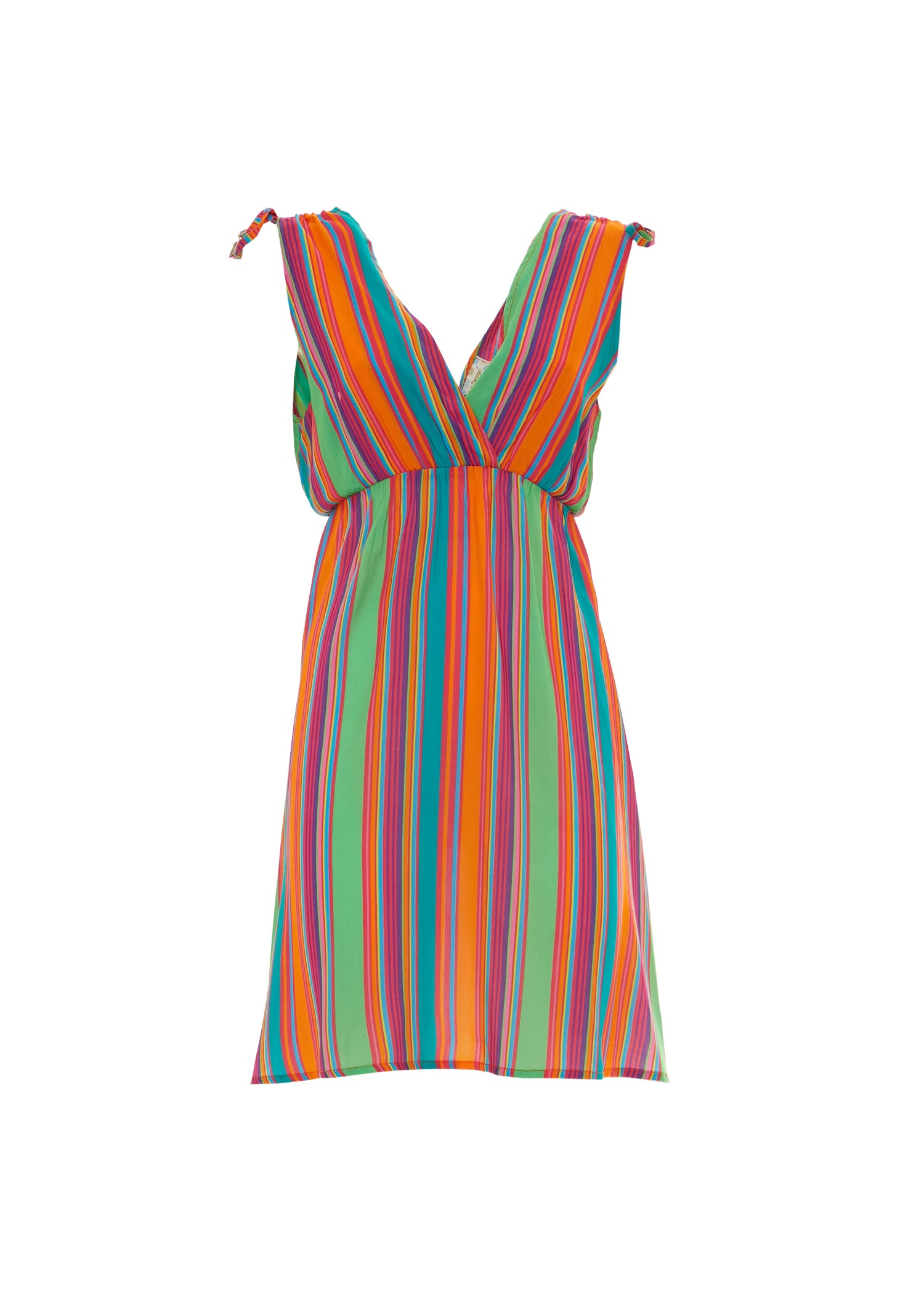 S25D23 - Vestito corto Underwater Stripes di Baba Design - Gipsy Fashion Wear 