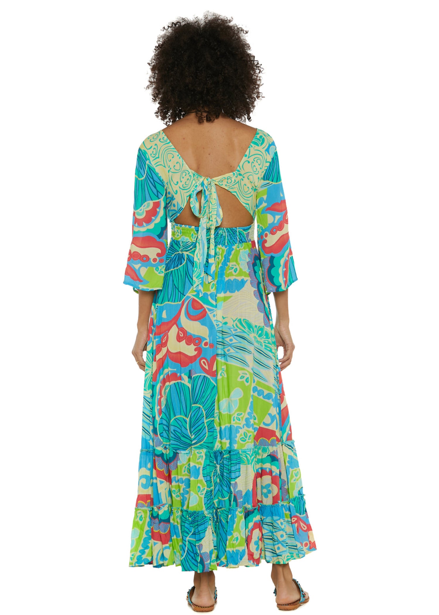S25D309 - Vestito lungo Mystic Lagoon di Baba Design - Gipsy Fashion Wear 