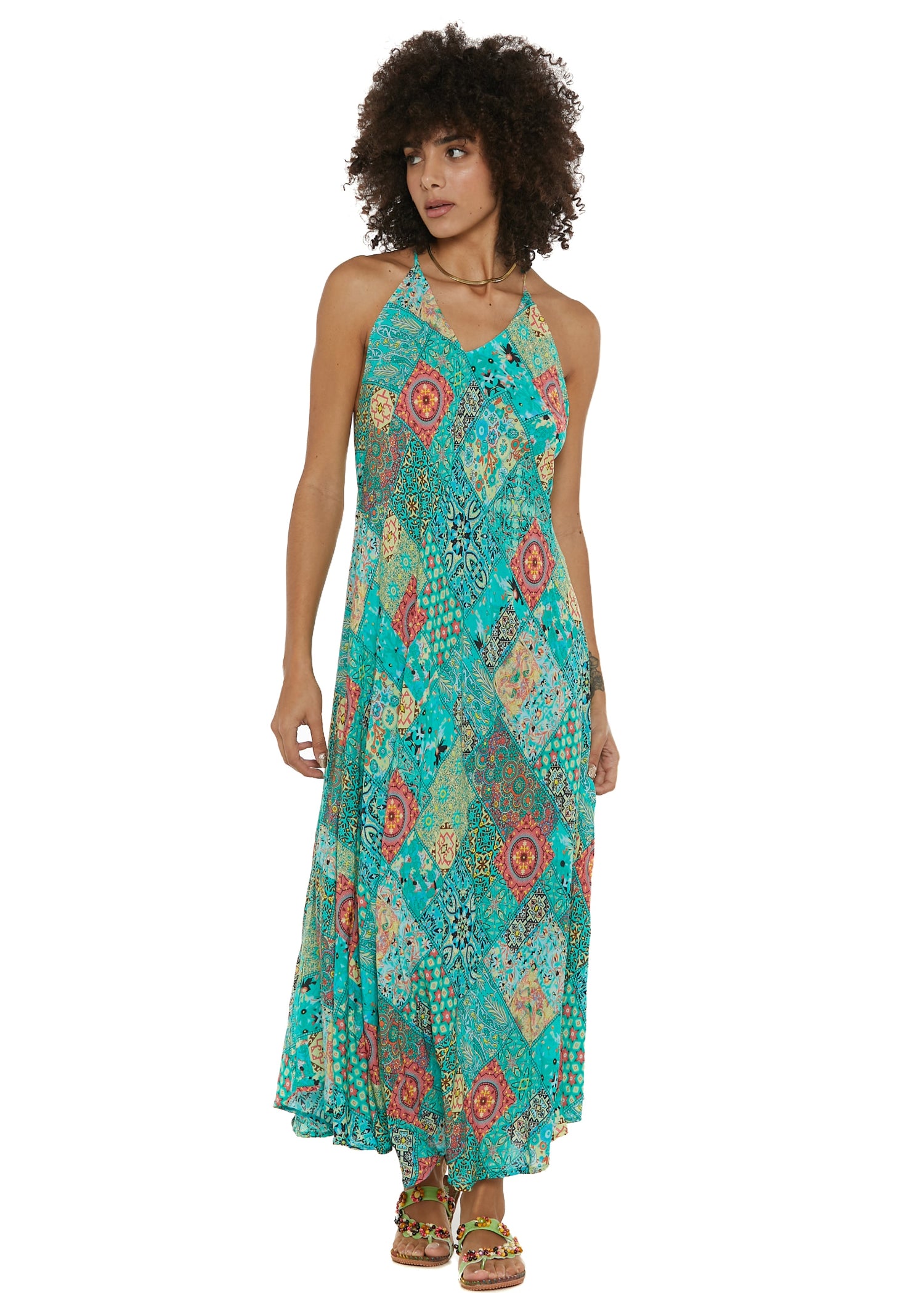 S25D311 - Vestito lungo Bali Breeze di Baba Design - Gipsy Fashion Wear 