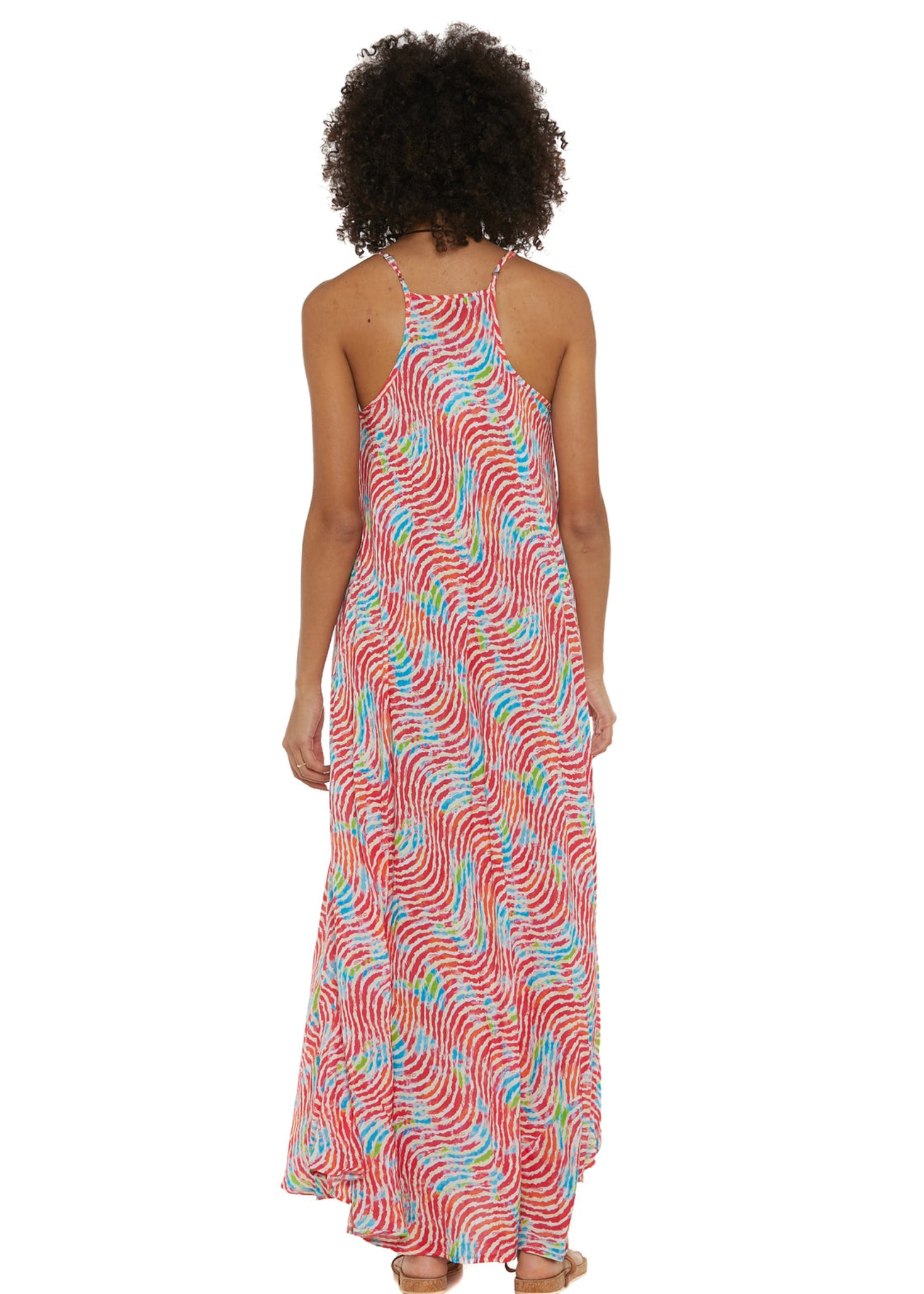 S25D313 - Vestito lungo Ocean Waves di Baba Design - Gipsy Fashion Wear 