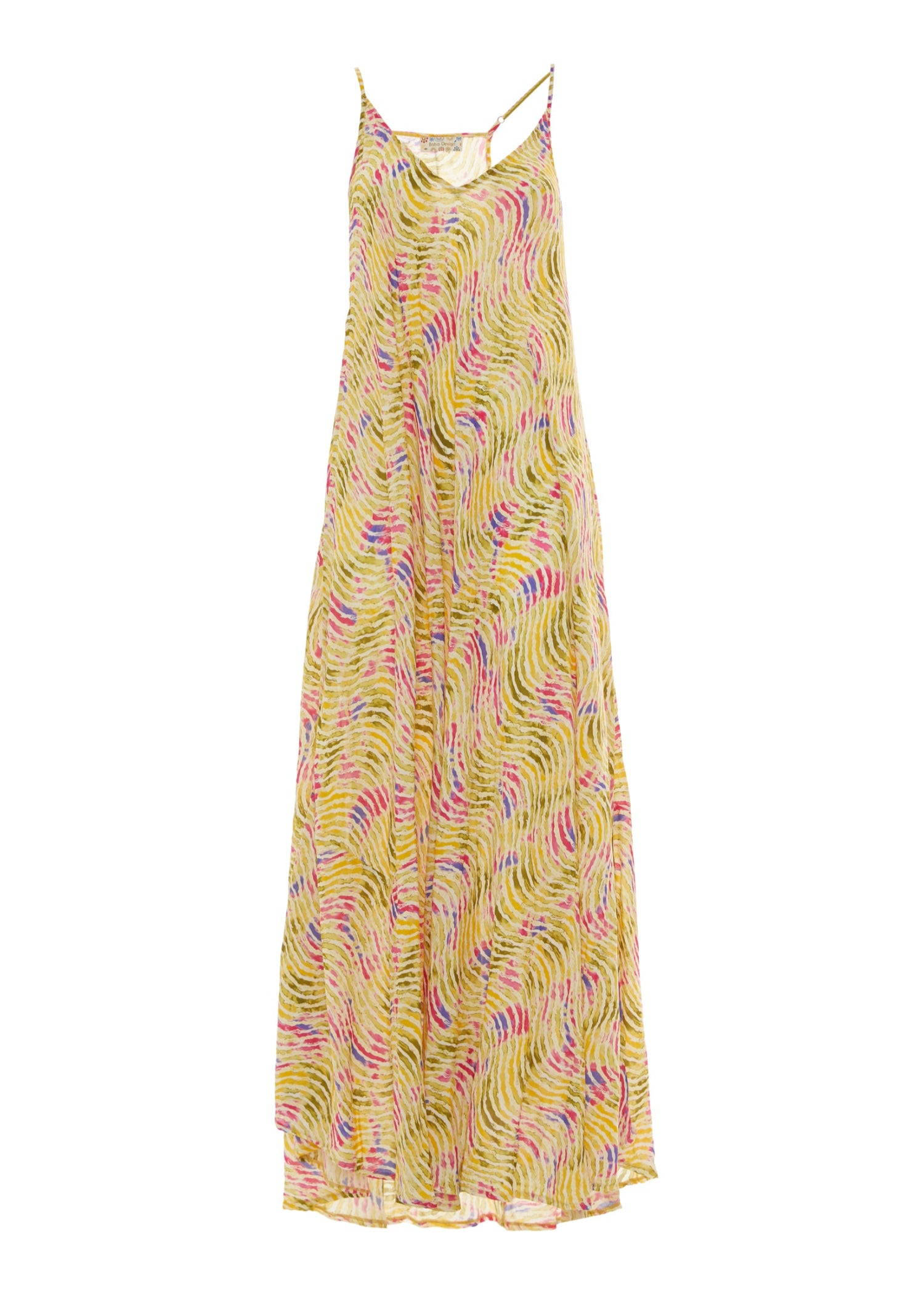 S25D313 - Vestito lungo Ocean Waves di Baba Design - Gipsy Fashion Wear 