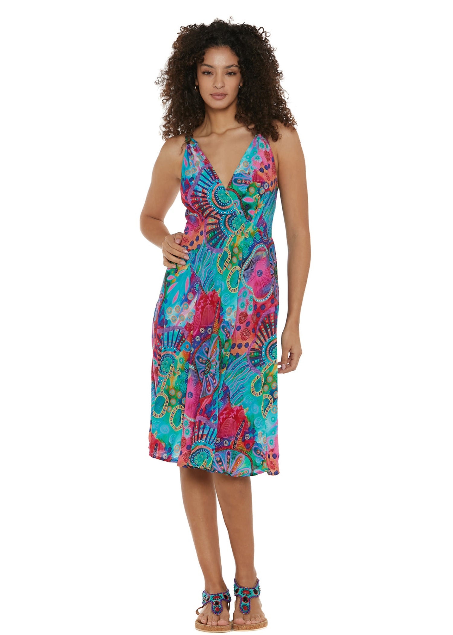 S25D330 - Vestito Azure Horizon di Baba Design - Gipsy Fashion Wear 