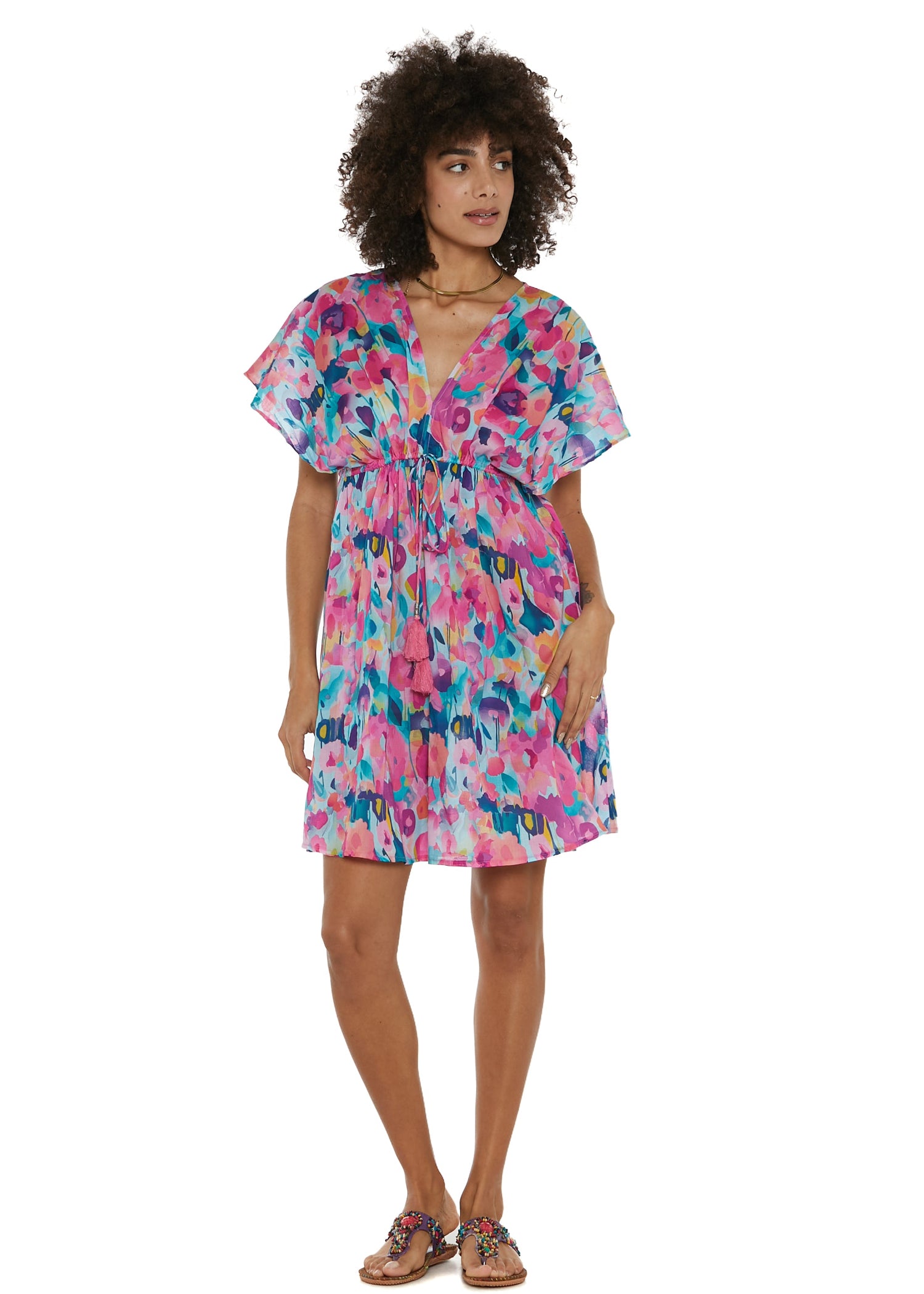 S25D338 - Vestito Sea Bloom di Baba Design - Gipsy Fashion Wear 