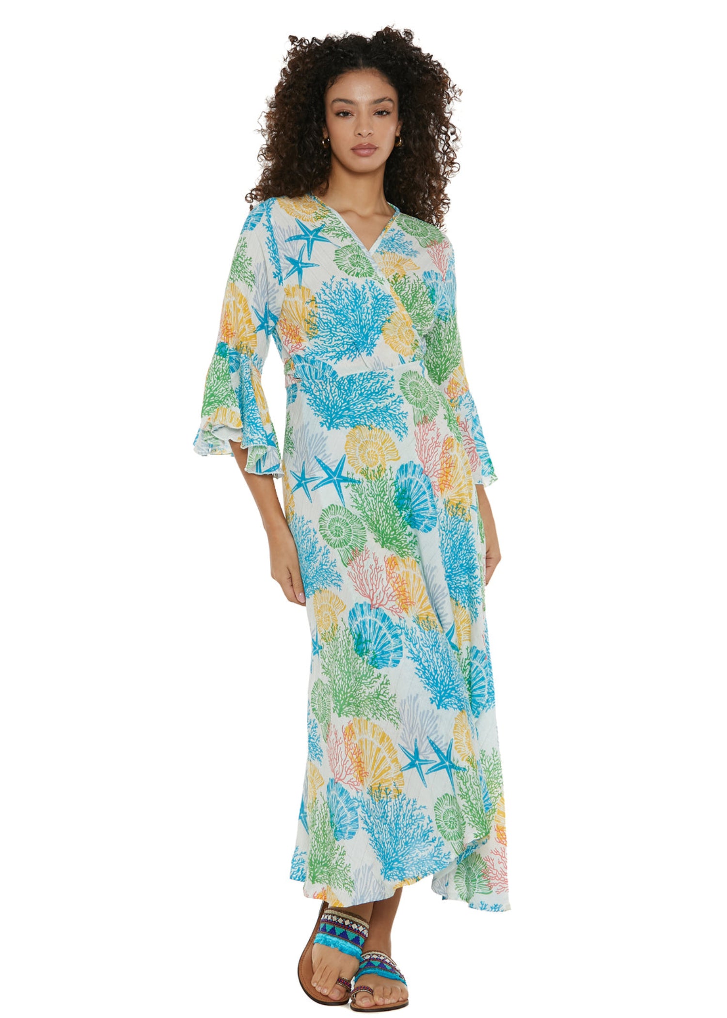 S25D400 - Vestito lungo Coral Reef di Baba Design - Gipsy Fashion Wear 