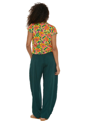 S25P04 - Pantaloni Flowers Paradise di Baba Design - Gipsy Fashion Wear 