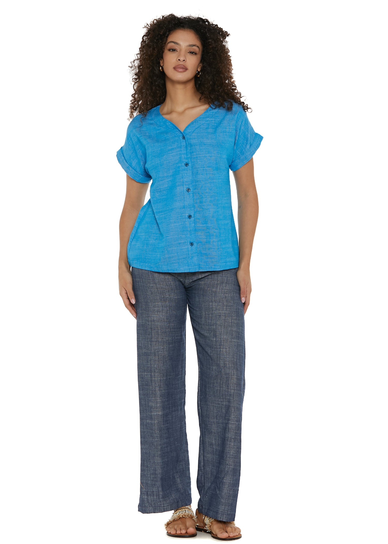 S25P103 - Pantaloni Sea Bloom di Baba Design - Gipsy Fashion Wear 