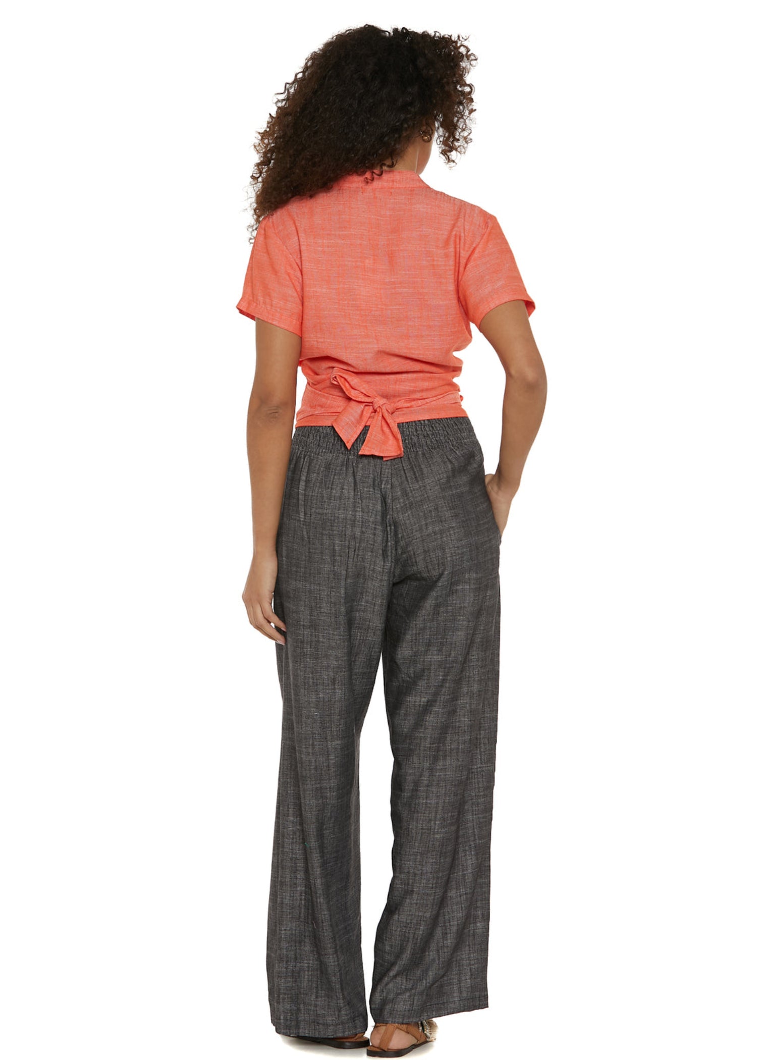 S25P104 - Pantaloni tinta unita Sangallo Garden di Baba Design - Gipsy Fashion Wear 