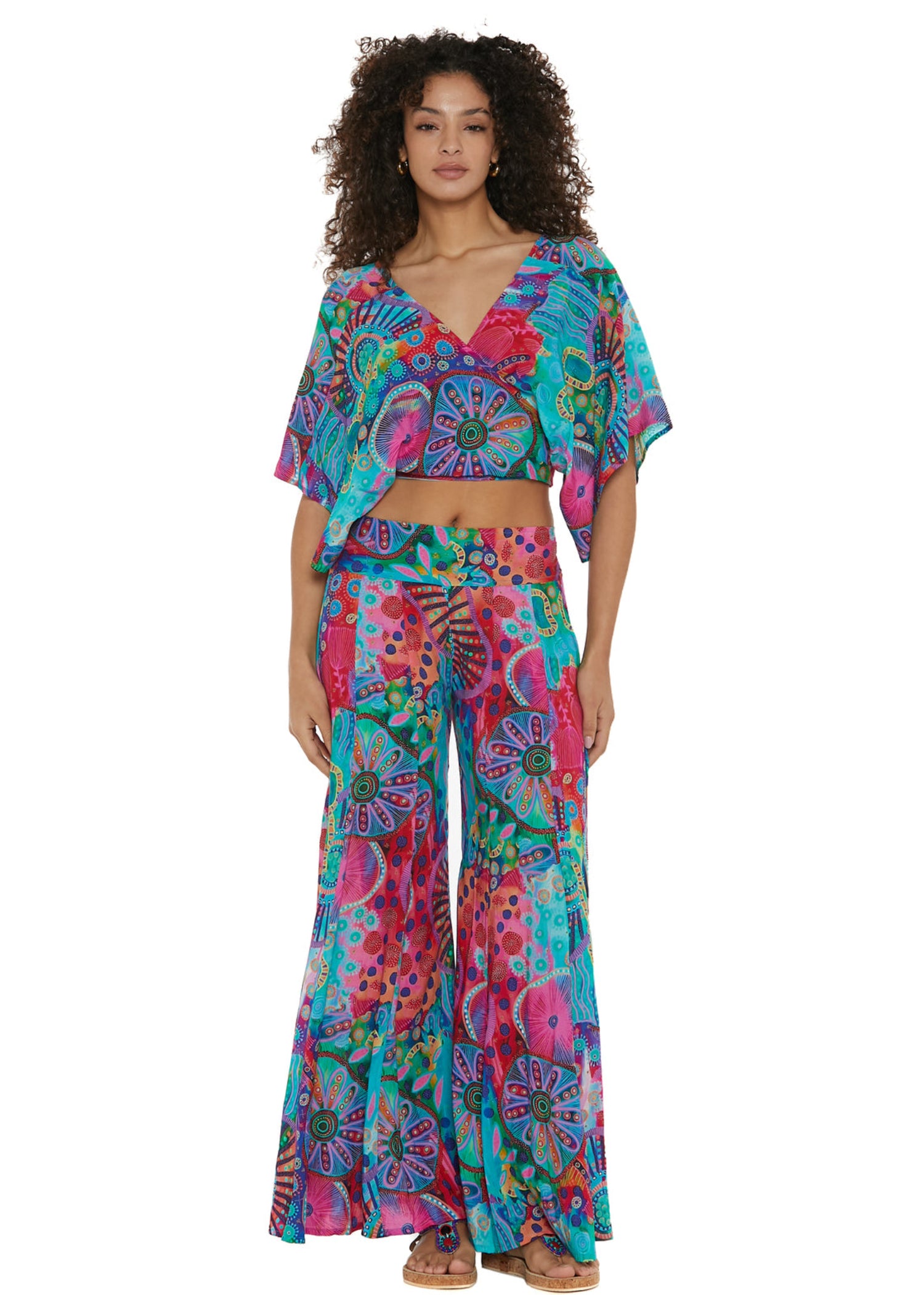 S25P311 - Pantaloni Azure Horizon di Baba Design - Gipsy Fashion Wear 