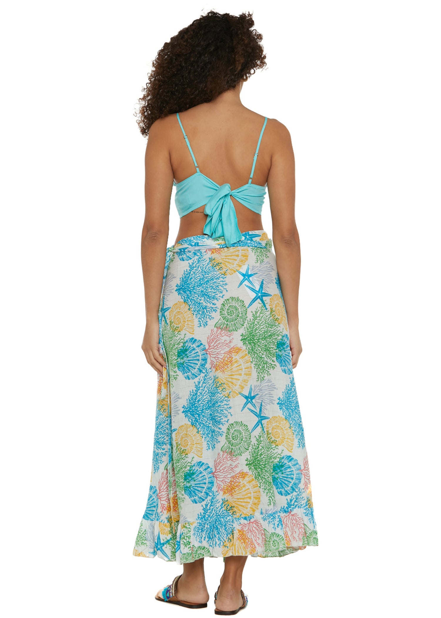 S25SK400 - Gonna lunga Coral Reef di Baba Design - Gipsy Fashion Wear 