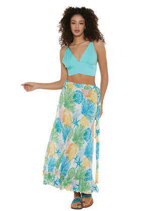 S25SK400 - Gonna lunga Coral Reef di Baba Design - Gipsy Fashion Wear 