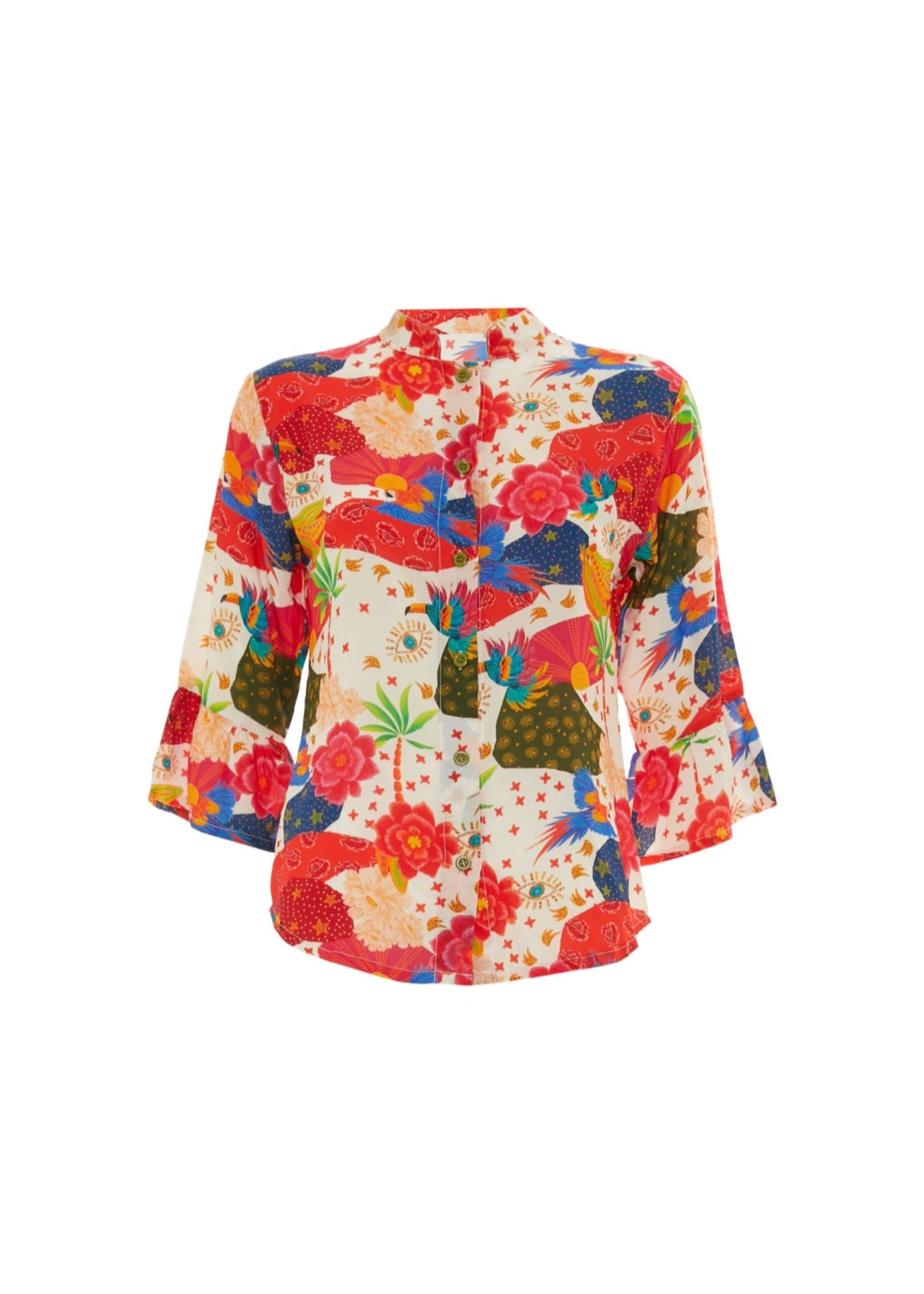 S25T01 - Camicetta Tropical Parrot di Baba Design