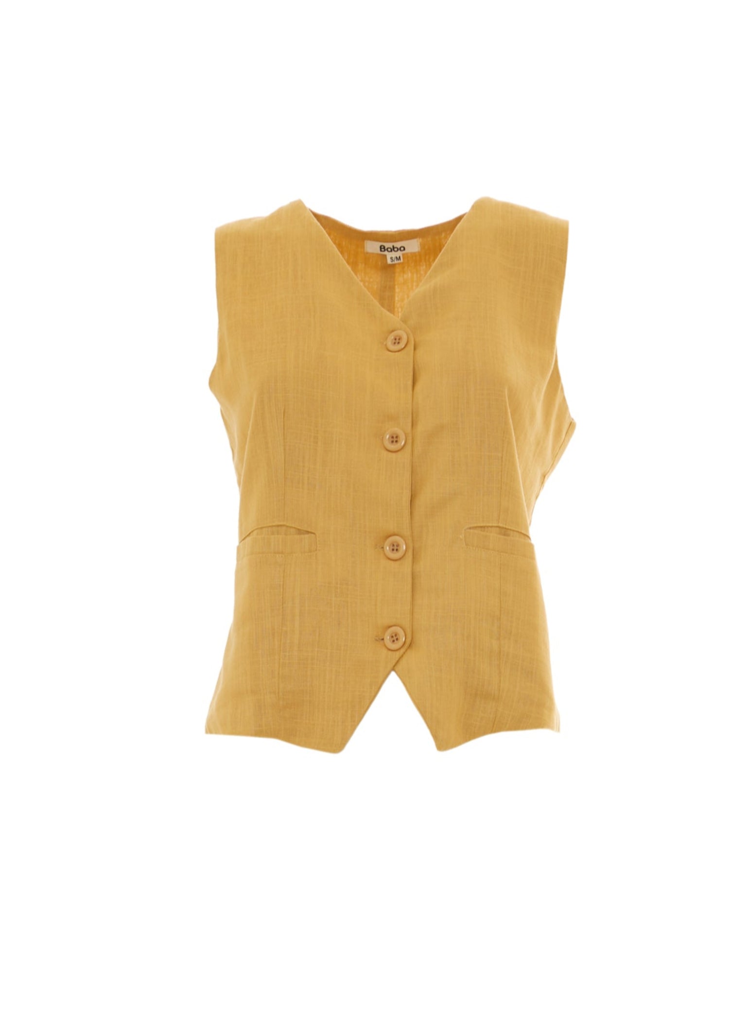 S25T100 - Gilet Linen Lux di Baba Design