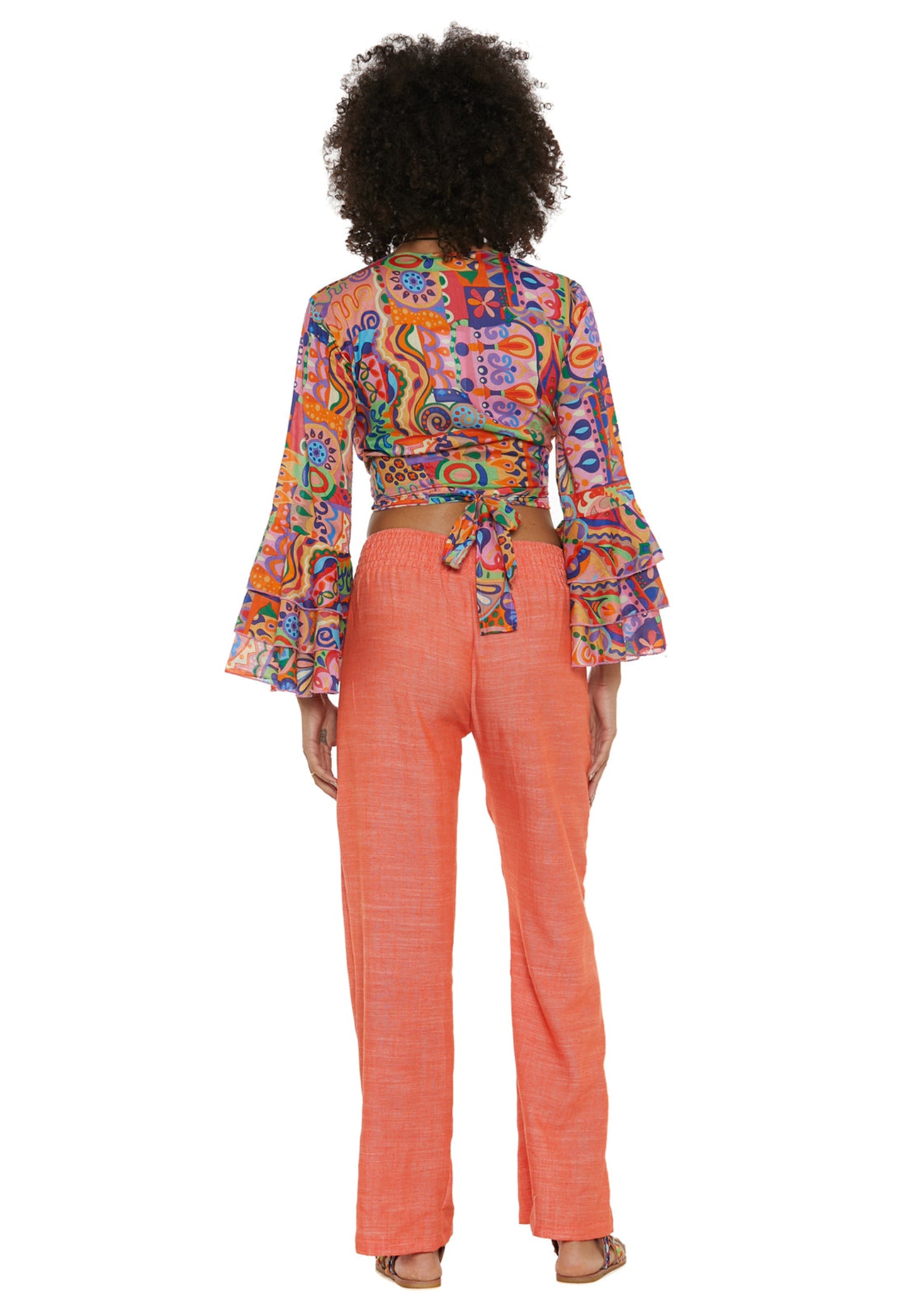 S25T311 - Top corto Mosaic Marine di Baba Design - Gipsy Fashion Wear 