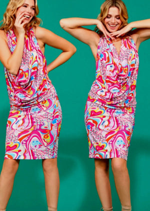 S24D59 - Vestito corto Wild Ginger Baba Design - Gipsy Fashion Wear 