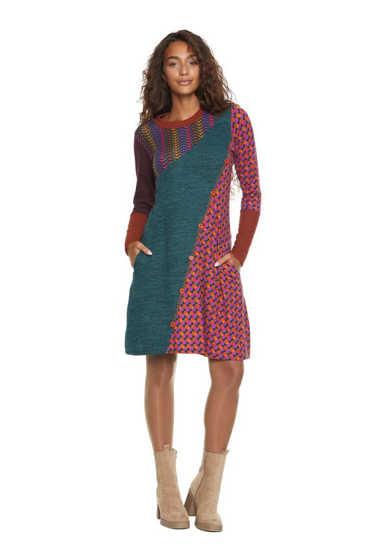 W23D16 - Short dress with pockets Parigi Baba Design