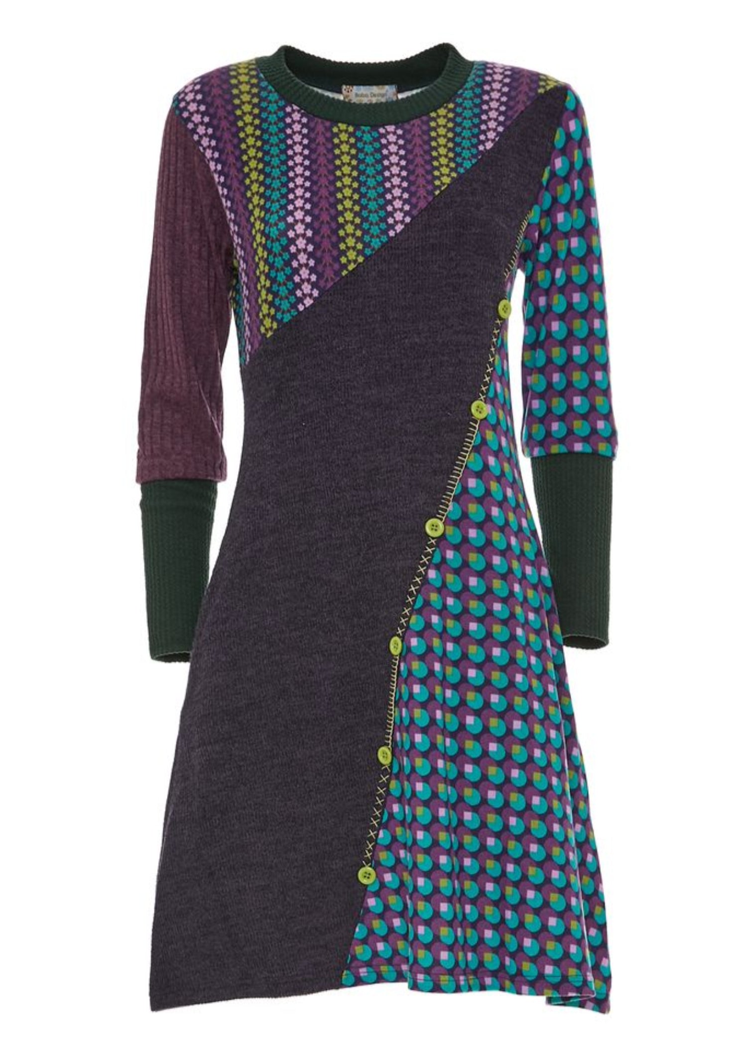 W23D16 - Vestito corto con tasche Parigi Baba Design - Gipsy Fashion Wear 