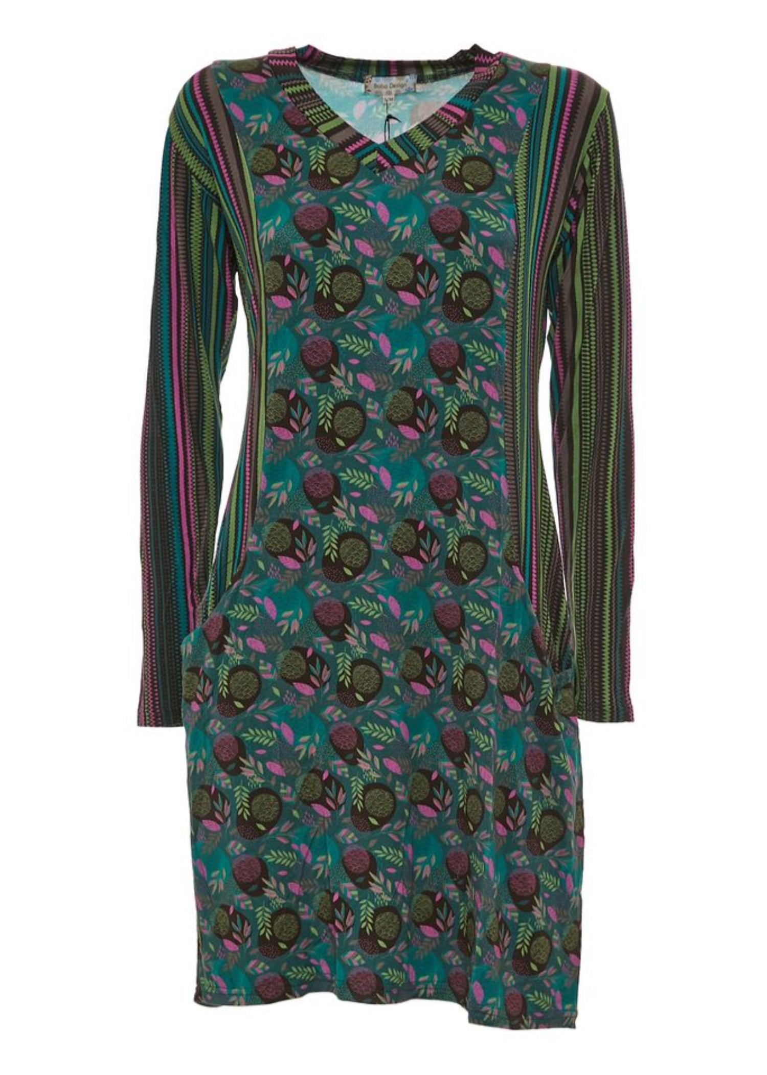 W23D34 - Vestito con tasche Londra Baba Design - Gipsy Fashion Wear 