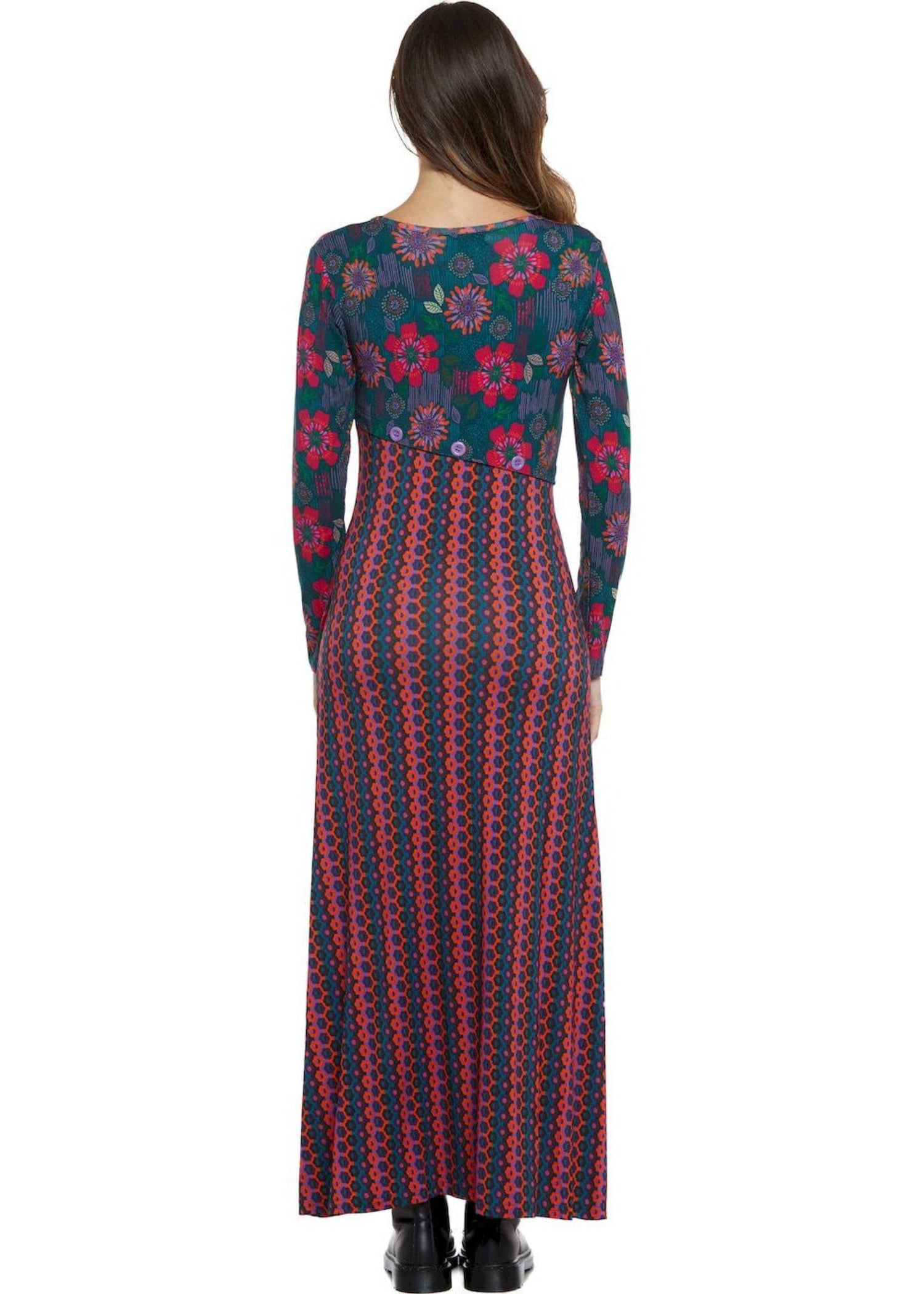 W24D02 - Vestito lungo Colors Revolution di Baba Design - Gipsy Fashion Wear 