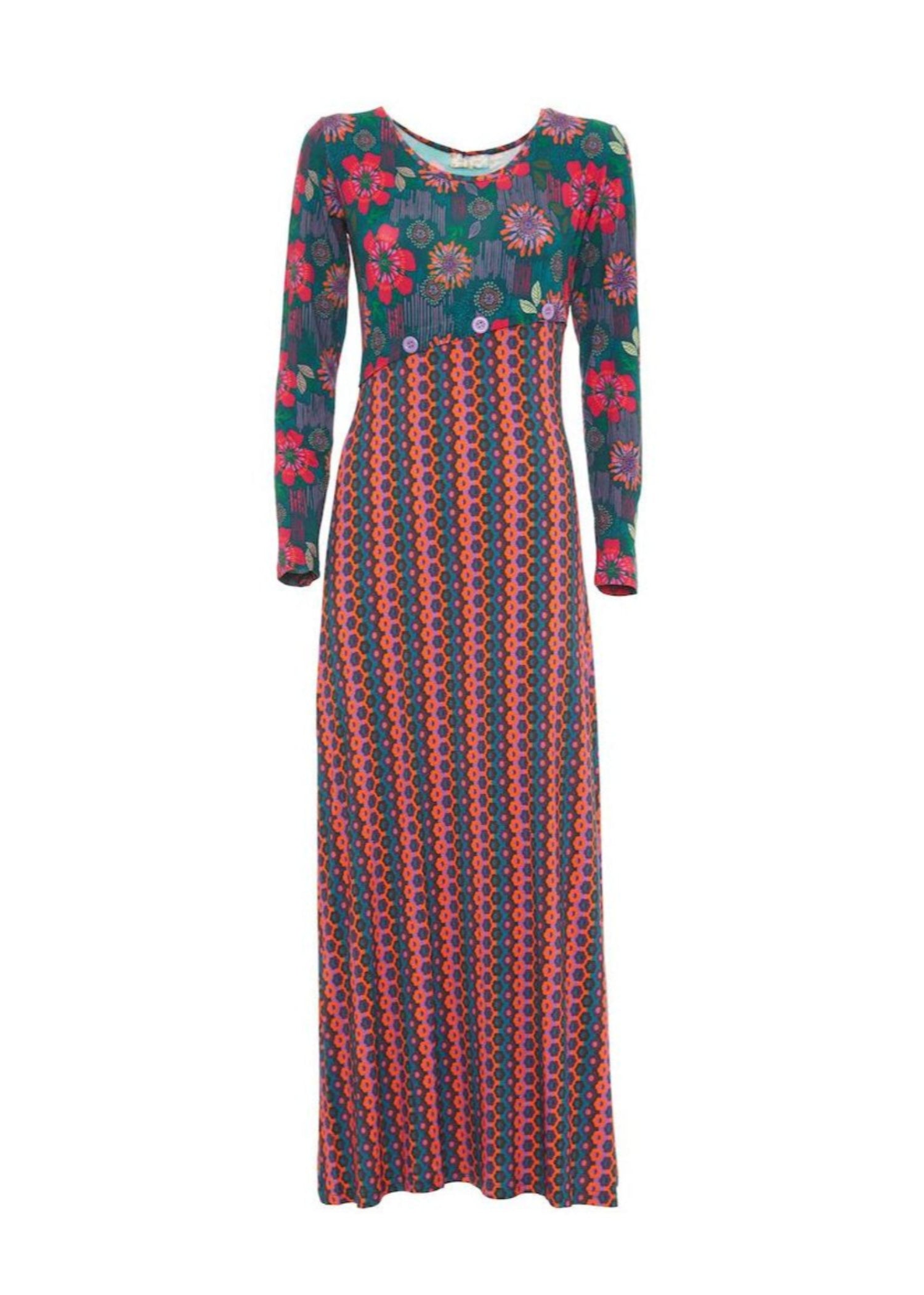 W24D02 - Vestito lungo Colors Revolution di Baba Design - Gipsy Fashion Wear 