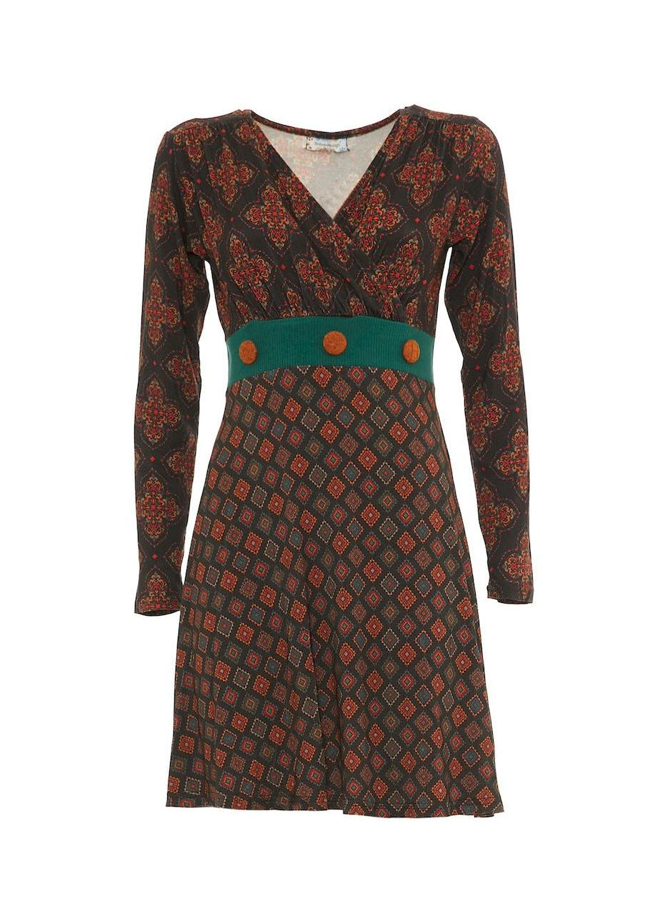 W24D17 - Vestito svasato City Canvas di Baba Design - Gipsy Fashion Wear 