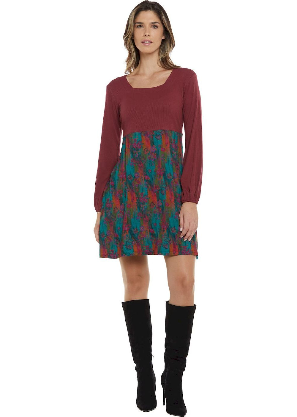 W24D22 - Vestito corto svasato Concrete Jungle di Baba Design - Gipsy Fashion Wear 