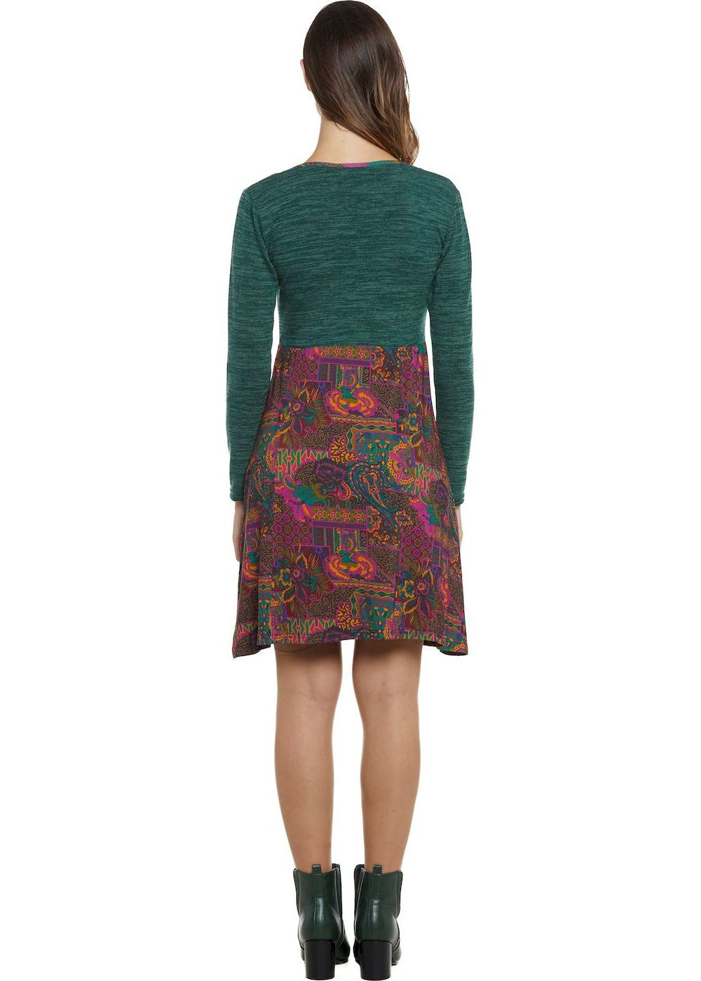 W24D25 - Vestito corto svasato Spray Soul di Baba Design - Gipsy Fashion Wear 