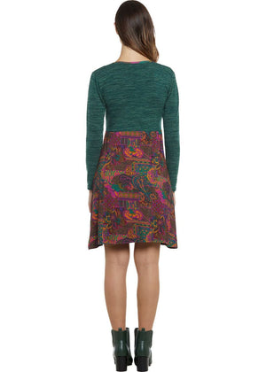 W24D25 - Vestito corto svasato Spray Soul di Baba Design - Gipsy Fashion Wear 