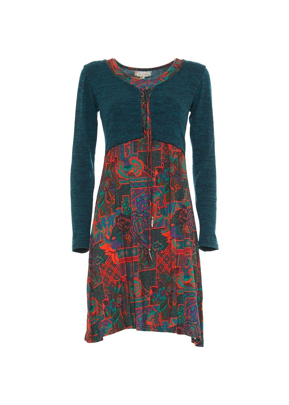 W24D25 - Vestito corto svasato Spray Soul di Baba Design - Gipsy Fashion Wear 