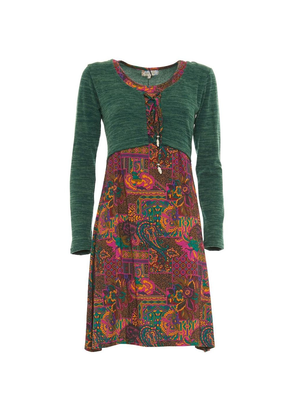 W24D25 - Vestito corto svasato Spray Soul di Baba Design - Gipsy Fashion Wear 