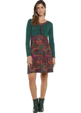 W24D25 - Vestito corto svasato Spray Soul di Baba Design - Gipsy Fashion Wear 