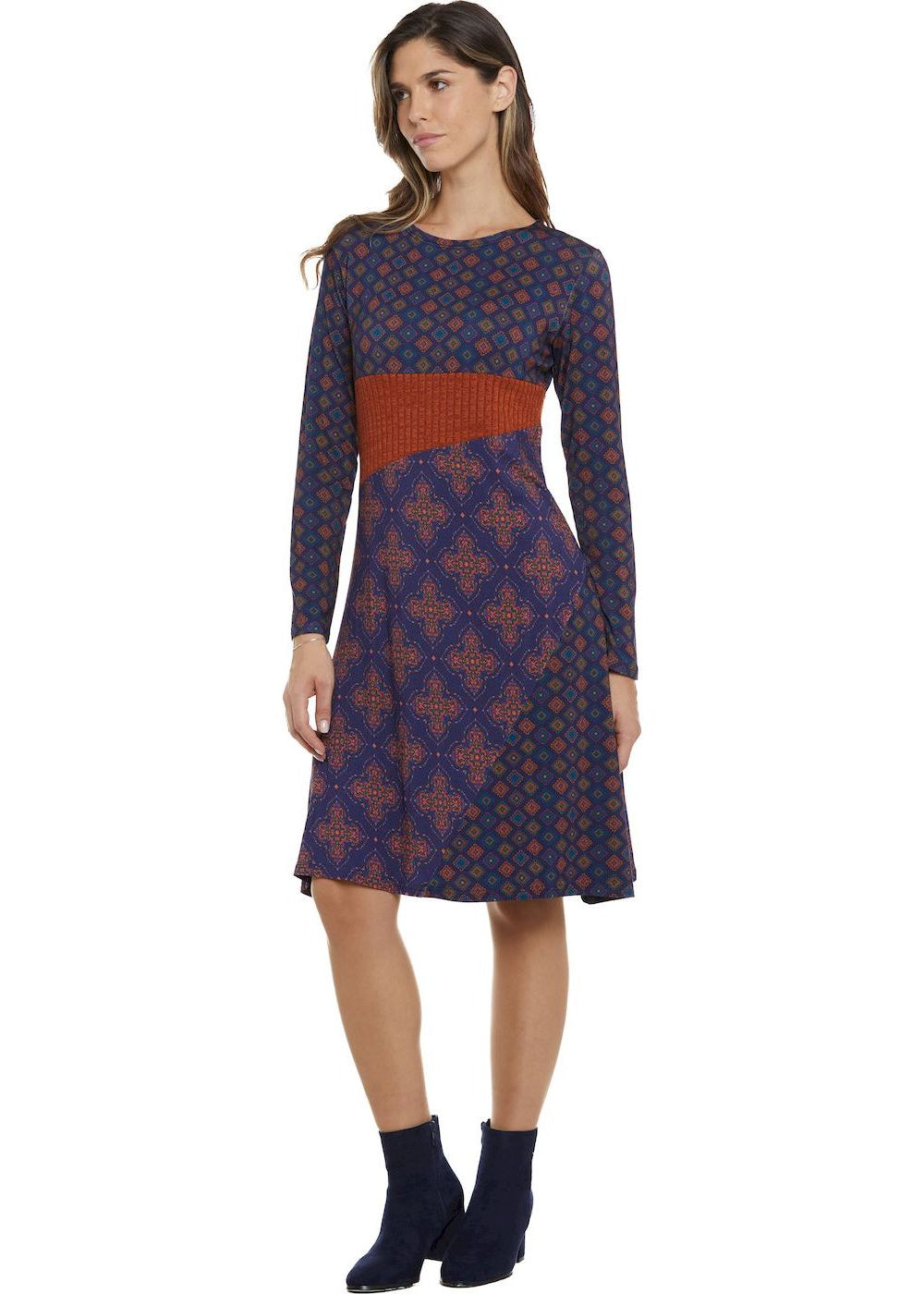 W24D26 - Vestito longuette City Canvas di Baba Design - Gipsy Fashion Wear 