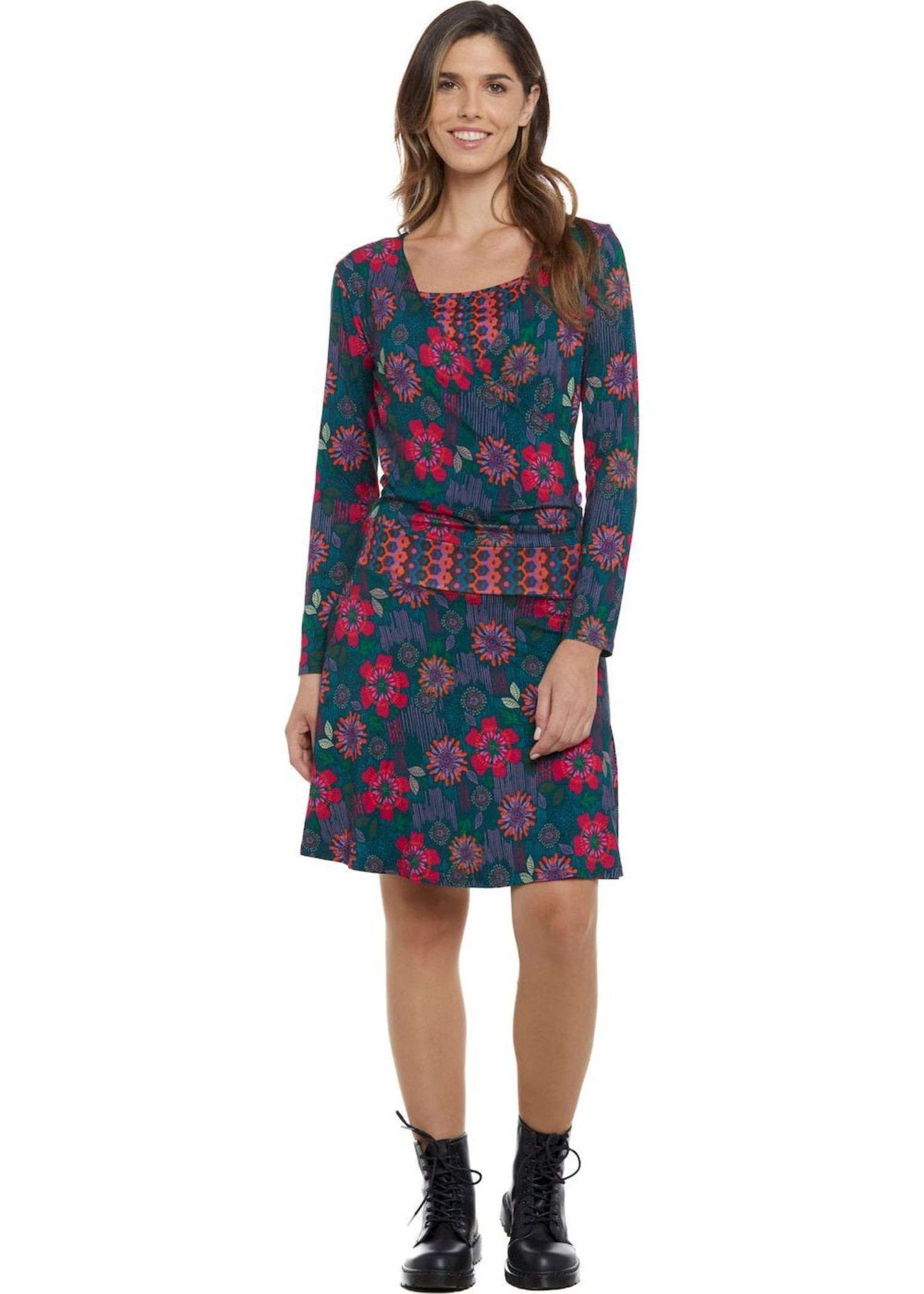 W24D28 - Vestito corto Colors Revolution di Baba Design - Gipsy Fashion Wear 