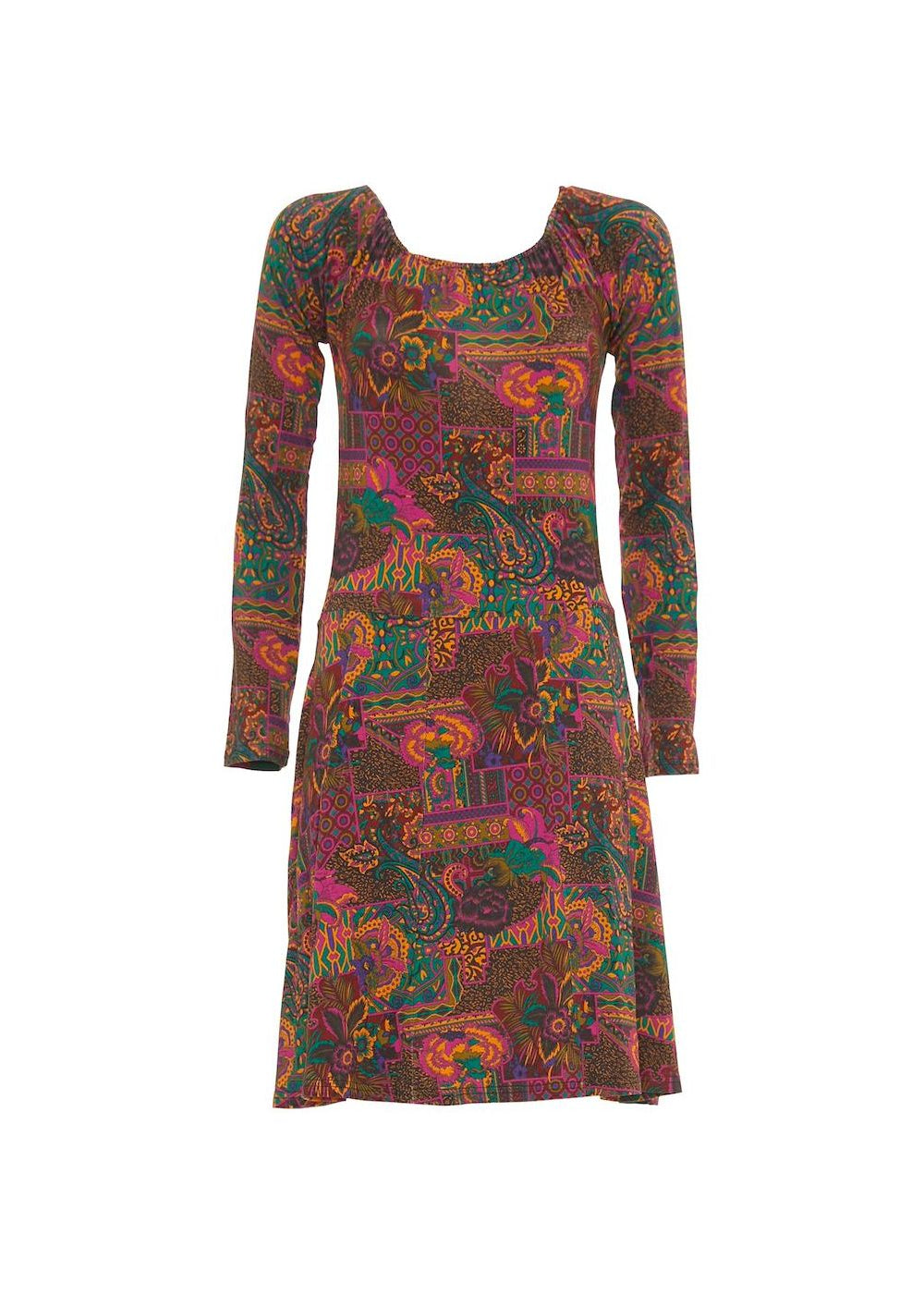 W24D33 - Vestito corto svasato Spray Solul di Baba Design - Gipsy Fashion Wear 