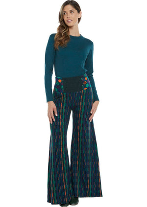 W24P13 - Pantalone palazzo Mural Visions di Baba Design - Gipsy Fashion Wear 