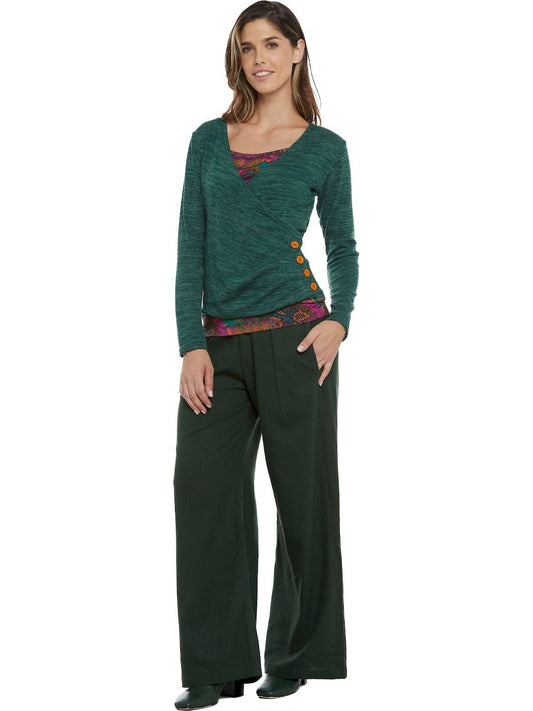 W24P14 - Pantalon palazzo Spray Soul di Baba Design