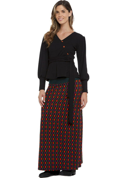 W24SK01 - Art on Wall long skirt by Baba Design