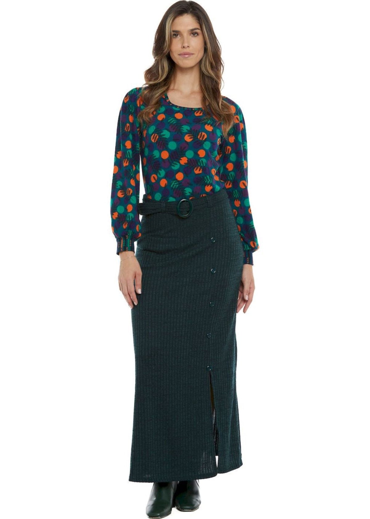 W24SK05 - Gonna lunga Mural Visions di Baba Design