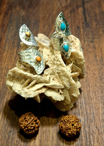 Anello Long Boho Martellato