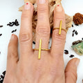 Linea - Anello Ottone Minimal Geometrico Boho