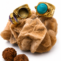 Poison Box – Anello Portaveleno in Ottone con Pietra Naturale | Boho Artigianale