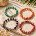 Braccialetto con Pietra in Omaggio – Lapislazzuli, Turchese, Howlite o Corallo