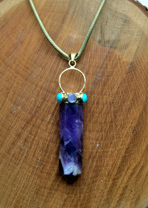 Collana cristallo viola - verticale 1