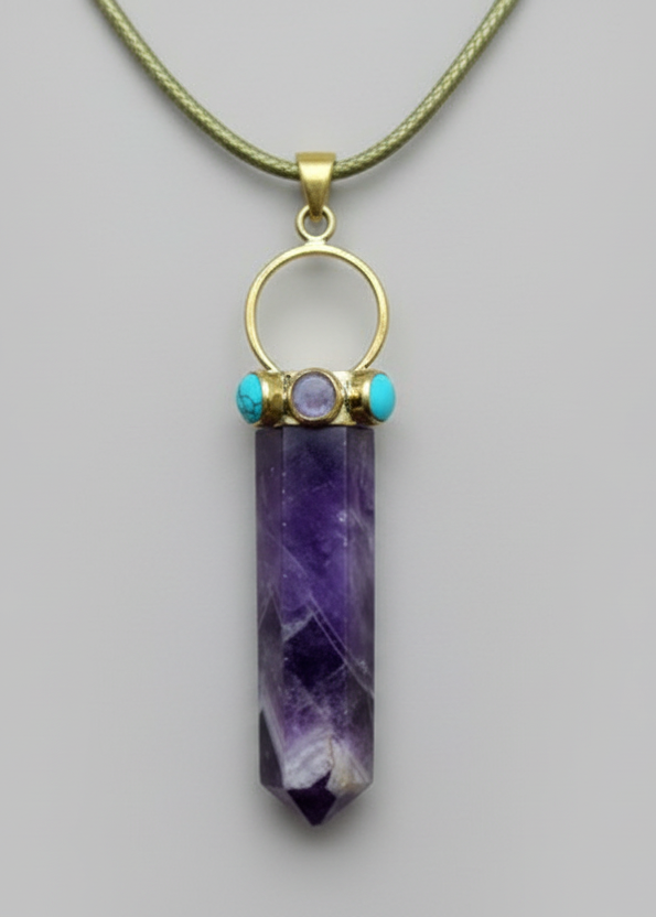 Collana cristallo viola - verticale 1