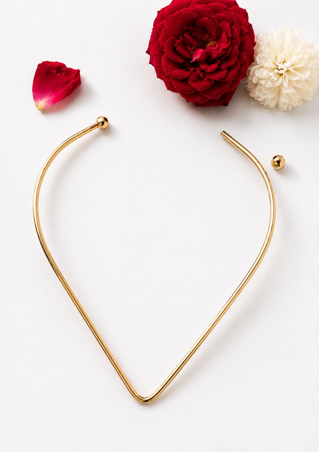 Sacred Point - Rigid Brass Pointed Collar with Boho Pendants